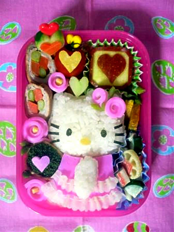 Hello Kitty Bento  Cute bento, Amazing food art, Food