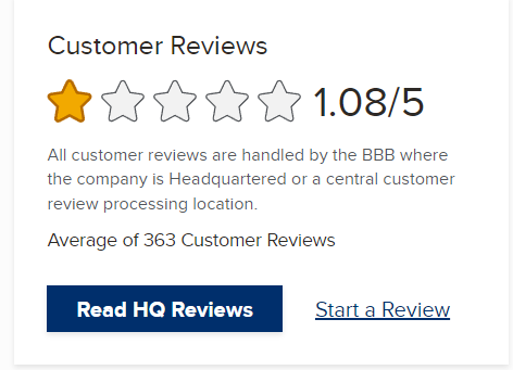 LifeLock reviews, Better Business Bureau