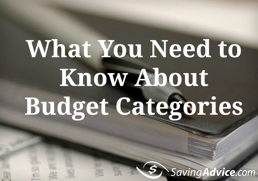 you need a budget categories