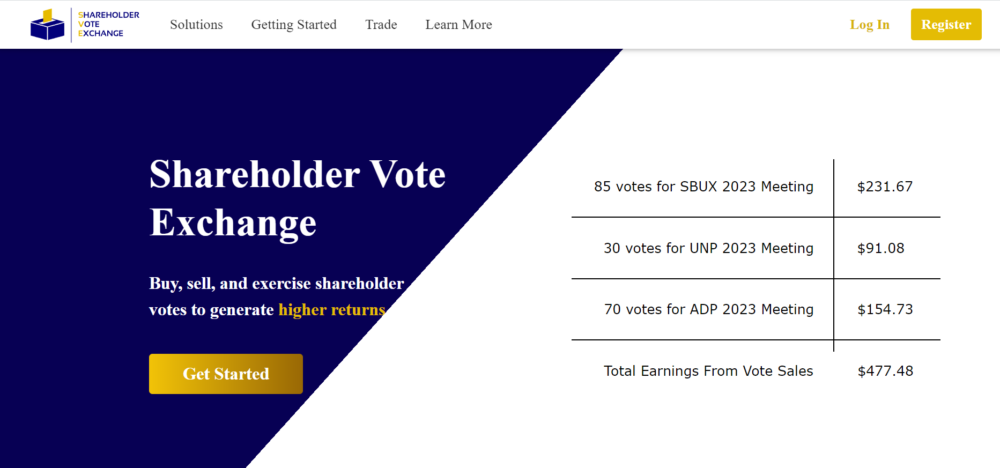 buy and sell shareholder votes, shareholder vote exchange